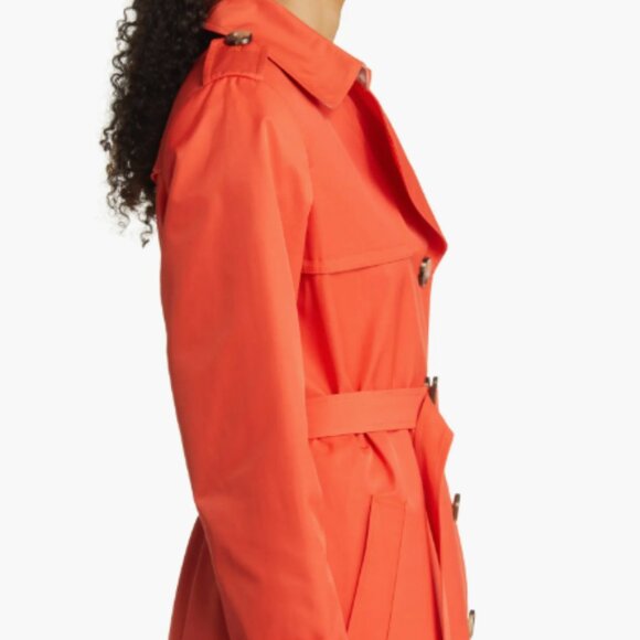Sam Edelman. Size Lg. Mid-length. Poppy Orange. Gorgeous Trench! - Picture 4 of 16